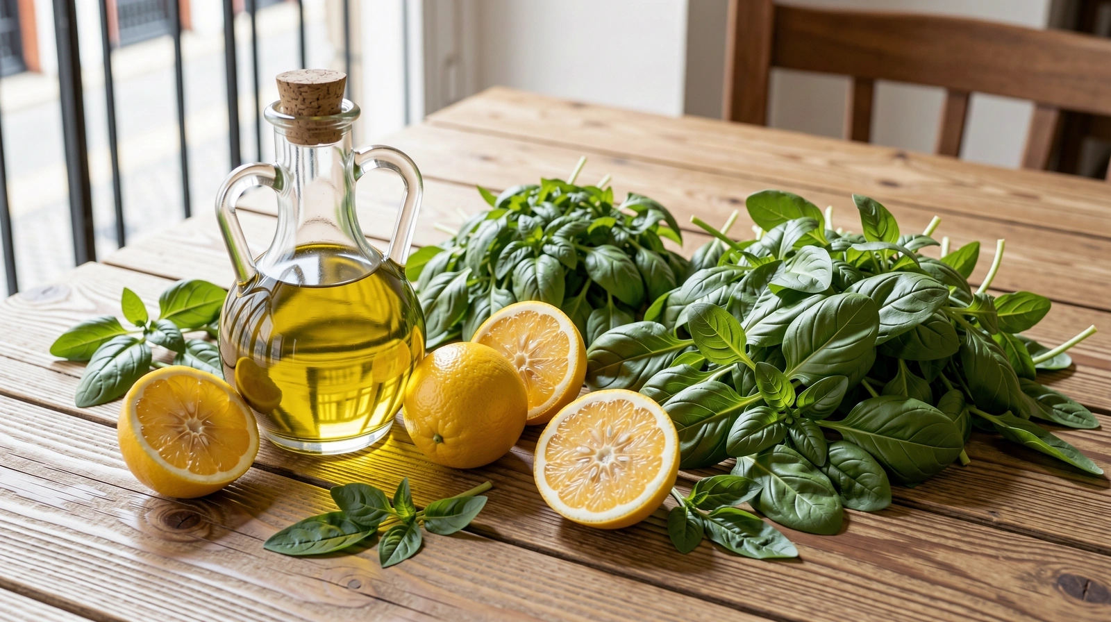 Ingredientes frescos e saudáveis